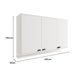 Armario-Aereo-de-Cozinha-1200mm-3-Portas-c--Porta-Temperos-Lotus-Carraro-Branco