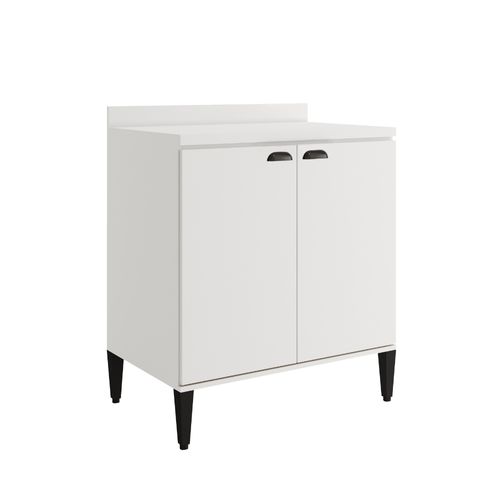 Balcão de Cozinha 800mm 2 Portas Com Tampo Lótus Carraro Branco