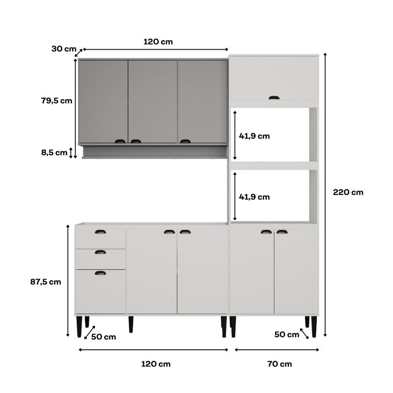 Armario-de-Cozinha-Completa-c--Balcao-Lotus-Slim-Carraro-Branco-com-Cinza-Titanio