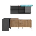 Armario-de-Cozinha-Completa-c--Balcao-Lotus-Urban-Carraro-Freijo-com-Preto-Touch