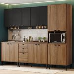 Armario-de-Cozinha-Completa-c--Balcao-Lotus-Loft-Carraro-Freijo-com-Preto-Touch