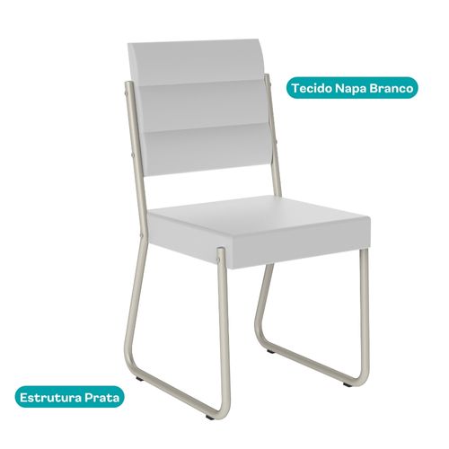 Conjunto 2 Cadeiras de Jantar 1736 Carraro Branco