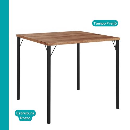 Mesa de Jantar 4 Lugares Quadrada 0,87m 1545 Carraro Freijó