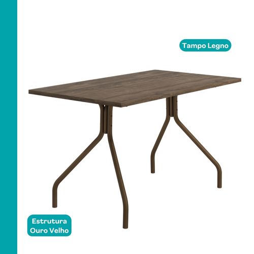 Mesa de Jantar 6 Lugares Retangular 1,36m 1556 Carraro Legno