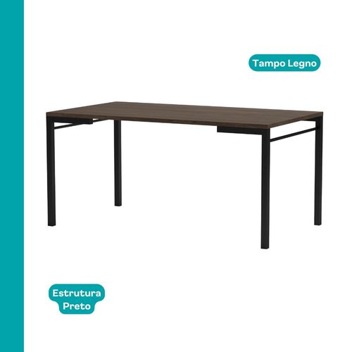 Mesa de Jantar 6 Lugares Retangular 1,60m 1579 Carraro Legno