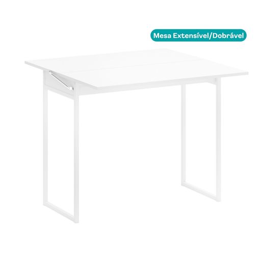 Mesa com Tampo Dobrável Extensível 1589 Carraro Branco