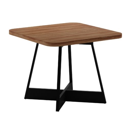 Mesa de Jantar Quadrada 90cm Átria 1593 Carraro Nogal com Preto