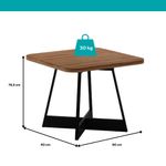 Mesa-de-Jantar-Quadrada-90cm-Atria-1593-Carraro-Nogal-com-Preto