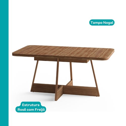 Conjunto Sala de Jantar 6 Cadeiras Paris Carraro Nogal