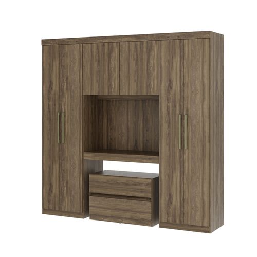 Guarda Roupa Casal 6 Portas c/ Gaveteiro Porto Carraro Legno