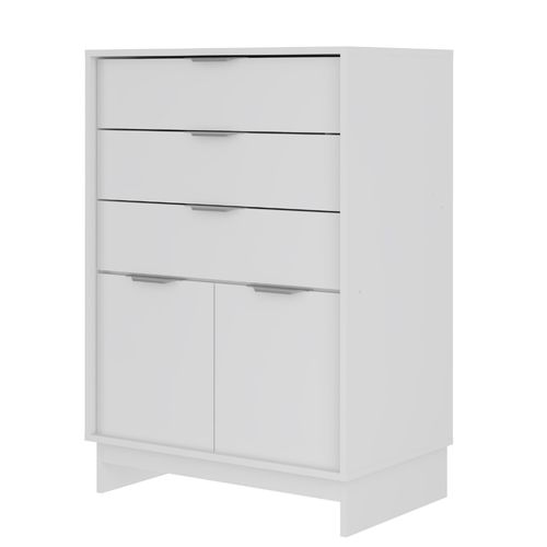 Cômoda 3 Gavetas 2 Portas Quarto 1112 Carraro Branca