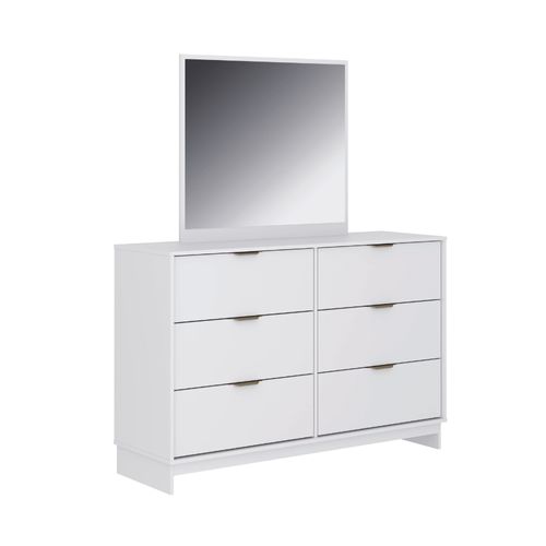 Cômoda 6 Gavetas com Espelho Quarto 1160 Carraro Branco