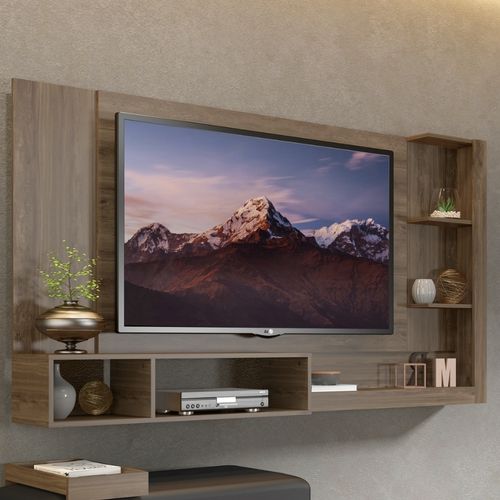 Painel para TV até 60 Polegadas c/ Nichos e Prateleiras Ganges Carraro Legno