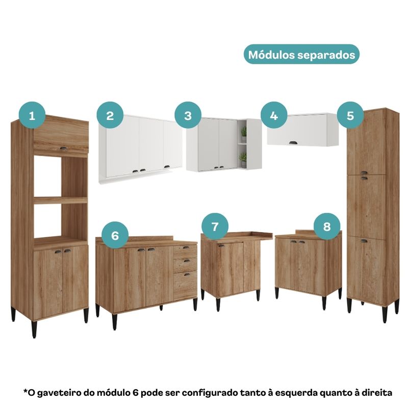 Armario-de-Cozinha-Completa-c--Balcao-Lotus-Collect-Carraro-Freijo-com-Branco-Fosco