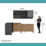 Armario-de-Cozinha-Completa-c--Balcao-Lotus-Urban-Carraro-Freijo-com-Preto-Touch