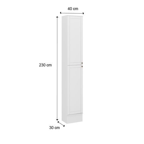 Paneleiro 2 Portas 4 Nichos MDF Milla Carraro Branco