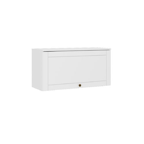 Armário Aéreo de Cozinha 80 cm 1 Porta MDF Milla Carraro Branco