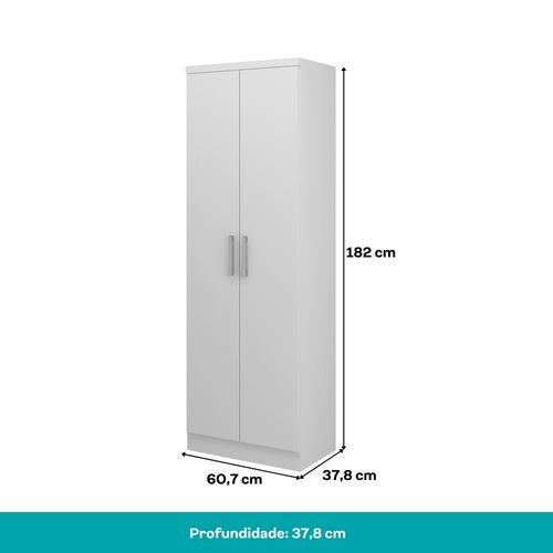 Armário Multiuso 2 Portas 424 Carraro Branco