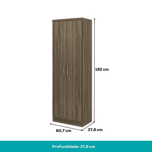 Armário Multiuso 2 Portas 424 Carraro Legno