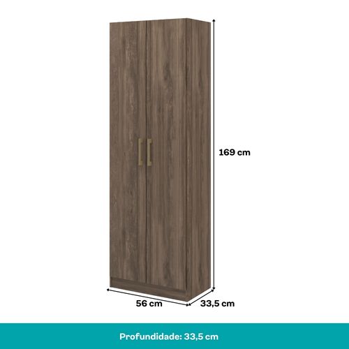 Armário Multiuso 2 Portas 626 Carraro Legno