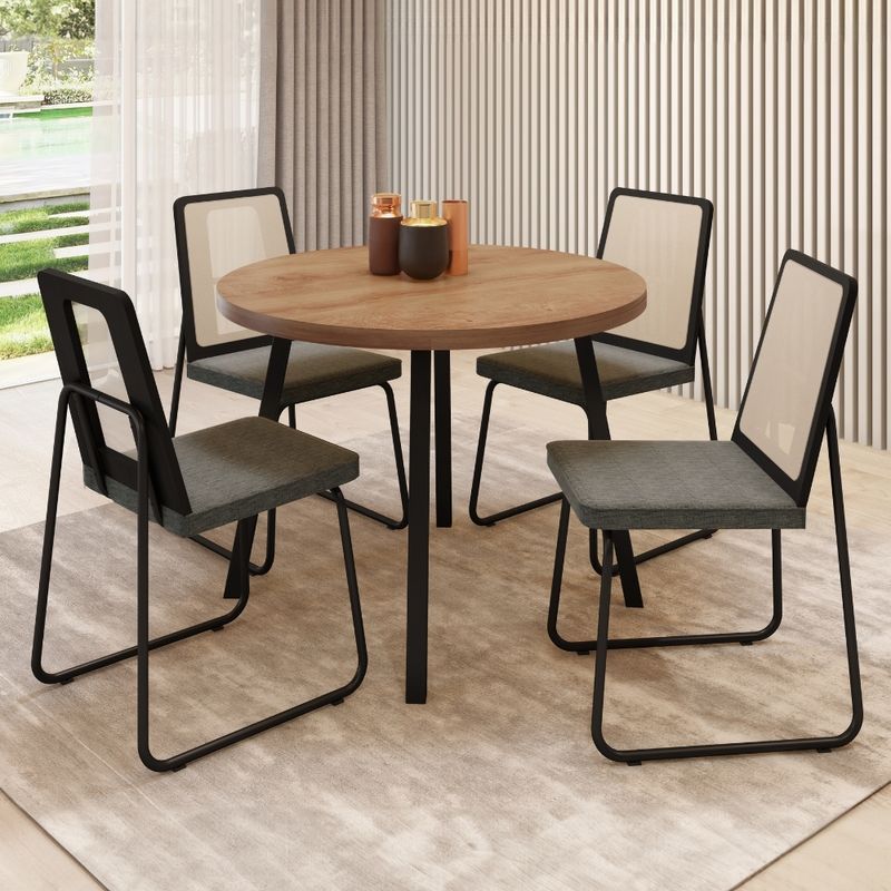 Conjunto-Sala-de-Jantar-4-Cadeiras-Varese-Carraro-Nogal-e-Preto