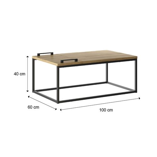 Mesa de Centro Sala de Estar 1346 Carraro Noce