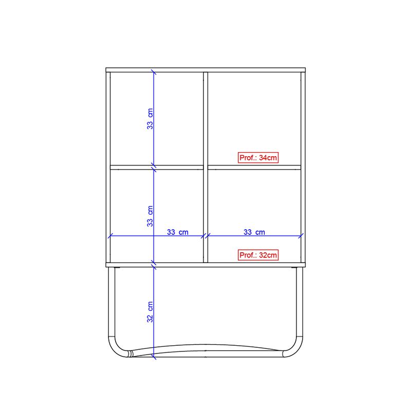 Estante-Livreiro-Multiuso-com-4-Nichos-1279-Carraro-Branco