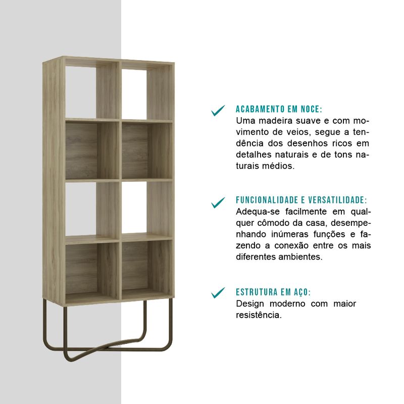 Estante-Livreiro-Multiuso-com-8-Nichos-1278-Carraro-Noce