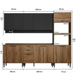 Armario-de-Cozinha-Completa-c--Tampo-Lotus-Star-Carraro-Freijo-Preto-Touch