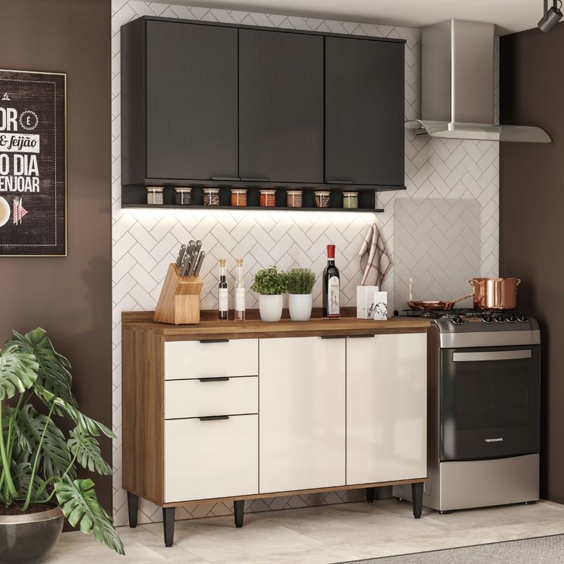 Armario-de-Cozinha-Completa-c--Tampo-Lotus-Tiny-Carraro-Freijo-Off-White-Preto-Touch