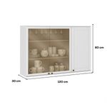 Armario-Aereo-de-Cozinha-120-cm-2-Pts-de-Vidro-e-1-Pta-MDF-Milla-Carraro-Branco