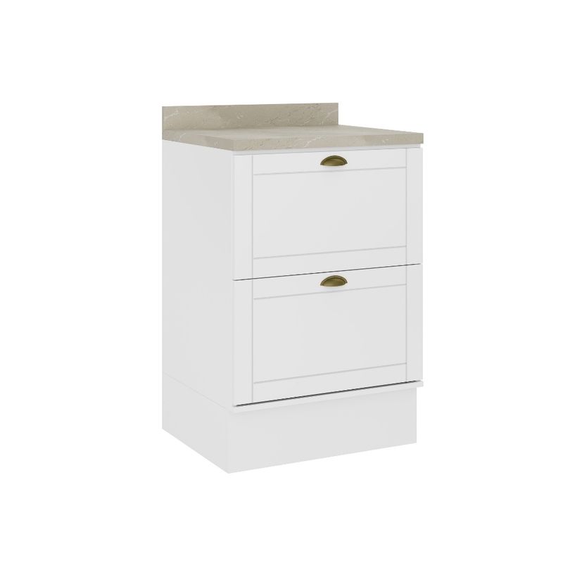 Balcao-de-Cozinha-60-cm-2-Gavetas-MDF-c--Tampo-Milla-Carraro-Branco