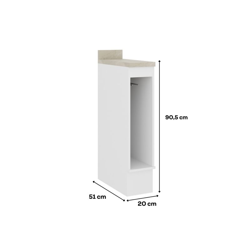 Nicho-Toalheiro-de-Cozinha-20-cm-MDF-Com-Tampo-Milla-Carraro-Branco