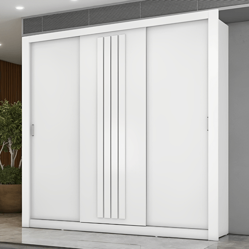 Guarda Roupa Casal 3 Portas Doha Carraro Branco