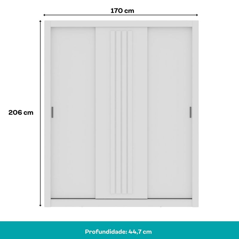Guarda-Roupa-Casal-3-Portas-Doha-Carraro-Branco