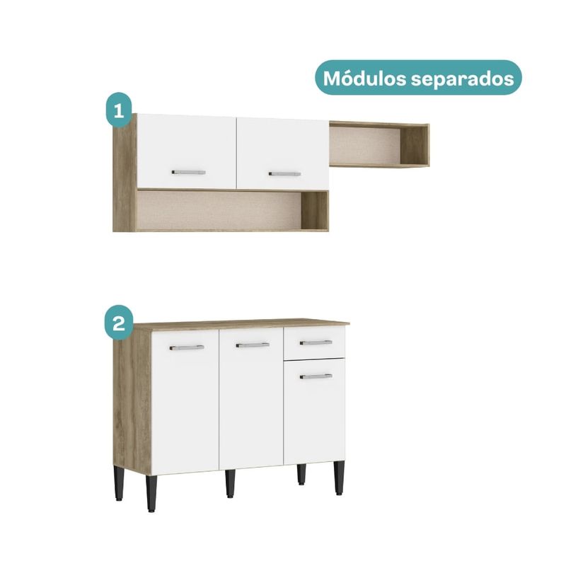 Armario-de-Cozinha-Compacta-Arizona-Tiny-Carraro-Carvalho-com-Branco