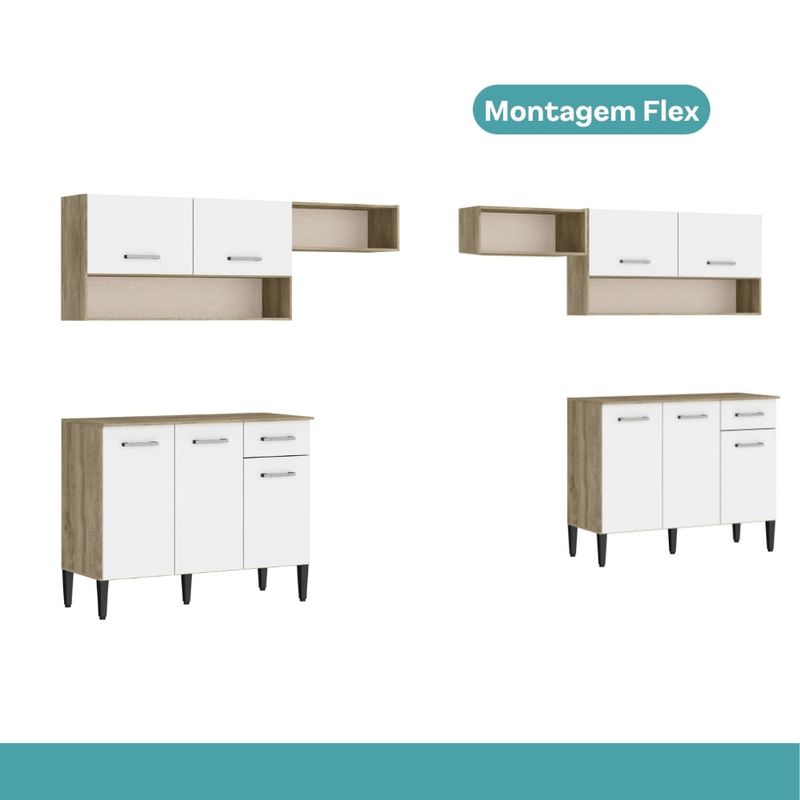 Armario-de-Cozinha-Compacta-Arizona-Tiny-Carraro-Carvalho-com-Branco