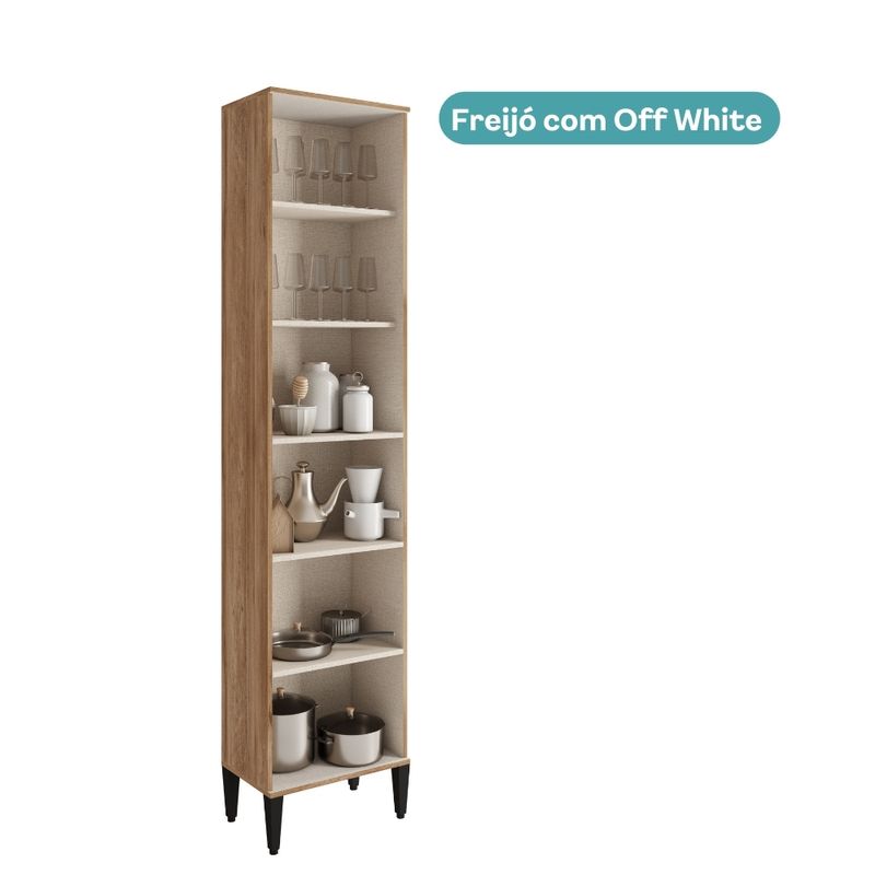 Paneleiro_1_Porta_1_Porta_de_Vidro_5_Prateleiras_Miami_Freijo_com_Off_White_02