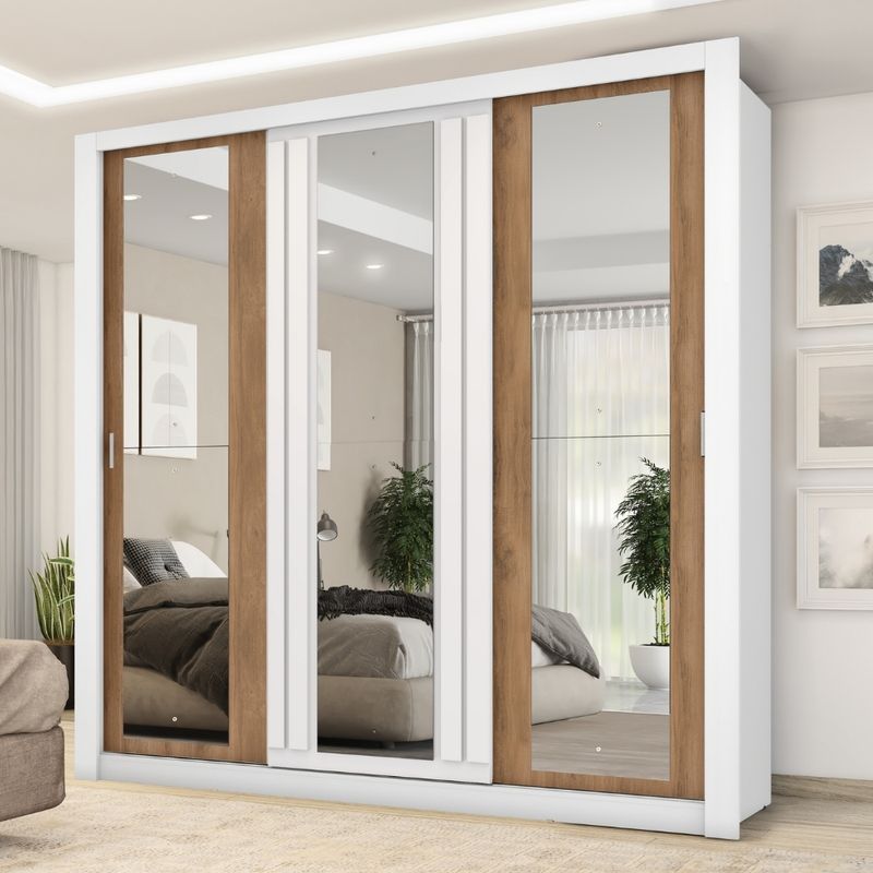 1183-Guarda-Roupa-Casal-3-Portas-Doha-c-1-Gaveteiros-e-3-Espelhos-Carraro-Branco_Freijo_01