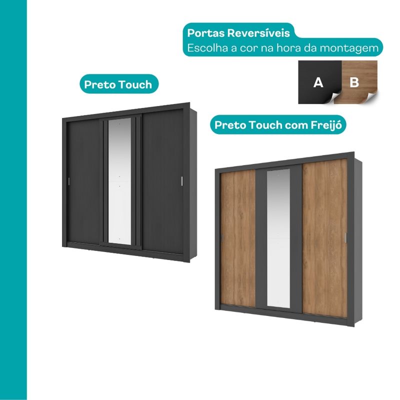 1183-Guarda-Roupa-Casal-3-Portas-Doha-2-Gaveteiros-e-Espelho-Central-Carraro-Preto-Touch_03