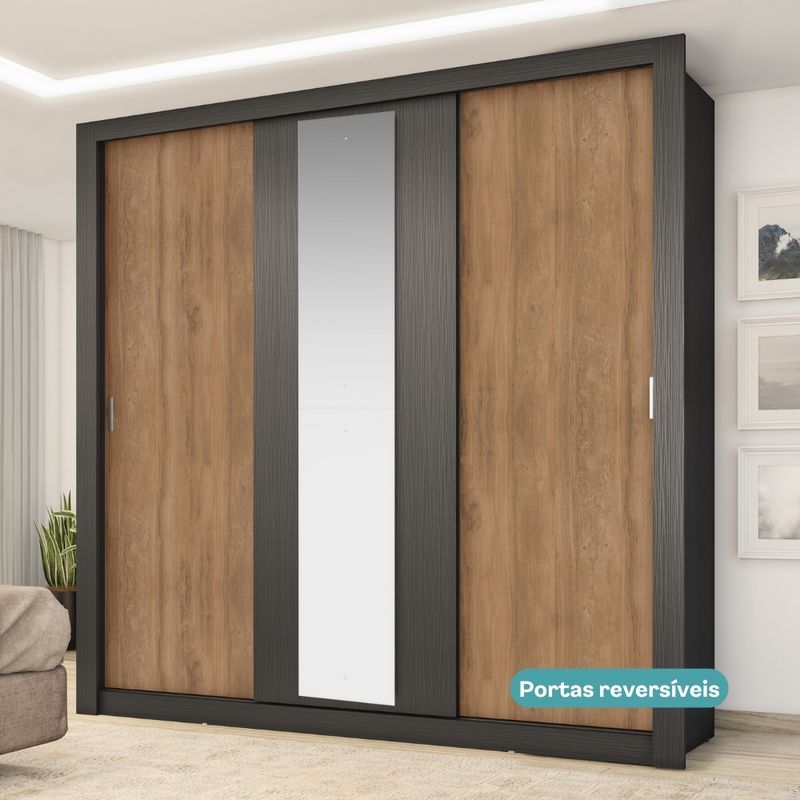 1183-Guarda-Roupa-Casal-3-Portas-Doha-1-Gaveteiro-e-Espelho-Central-Carraro-Preto-Touch_09
