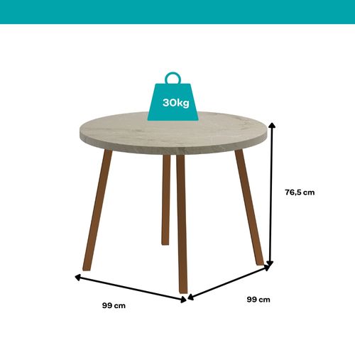 Conjunto Sala de Jantar 4 Cadeiras Dália Carraro Petra Rose