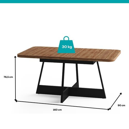 Conjunto Sala de Jantar 6 Cadeiras Charlotte Carraro Nogal com Preto