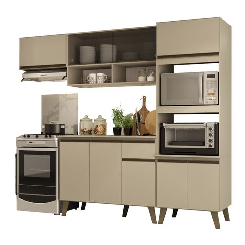 Armário de Cozinha Completa Atlanta Home Amêndoa
