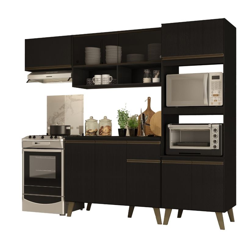 Armario-de-Cozinha-Completa-c-Balcao-Atlanta-Prime-Carraro-Preto-Touch-01ML