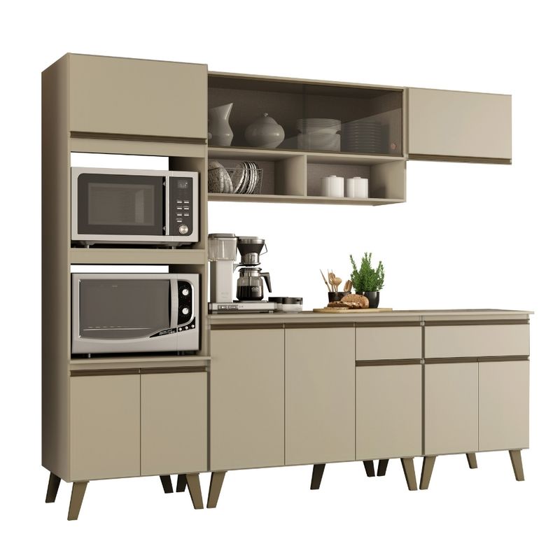 Armario-de-Cozinha-Completa-c-Balcao-Atlanta-Prime-Carraro-Preto-Touch