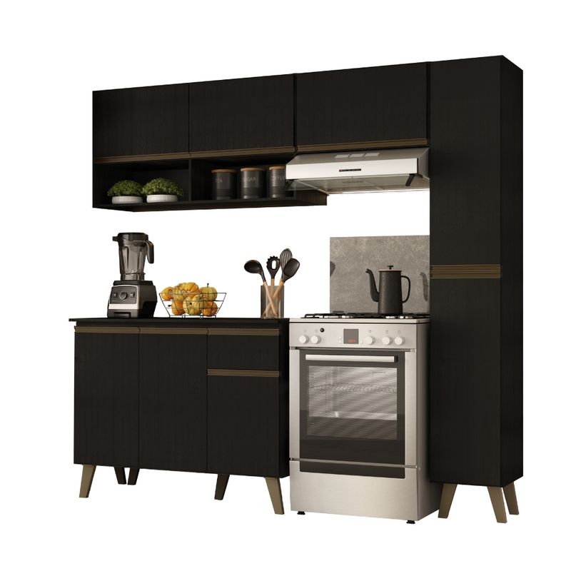 Armario-de-Cozinha-Completa-c-Balcao-Atlanta-Slim-Carraro-Preto-Touch-01ML