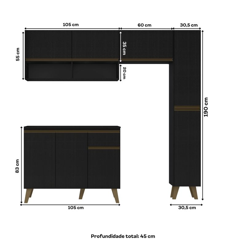 Armario-de-Cozinha-Completa-c-Balcao-Atlanta-Slim-Carraro-Preto-Touch-04