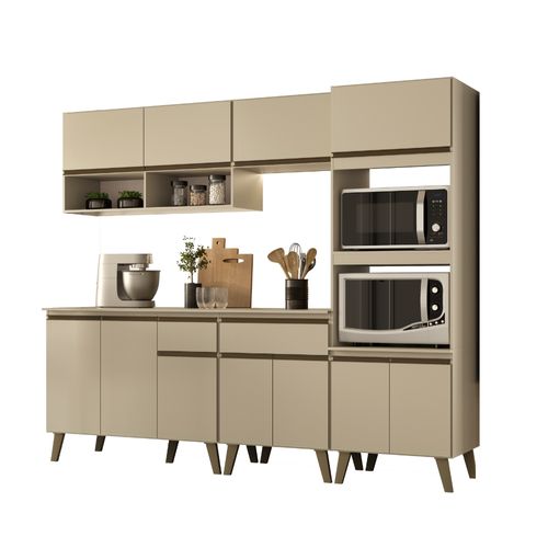 Armário de Cozinha Completa Atlanta Studio Amêndoa
