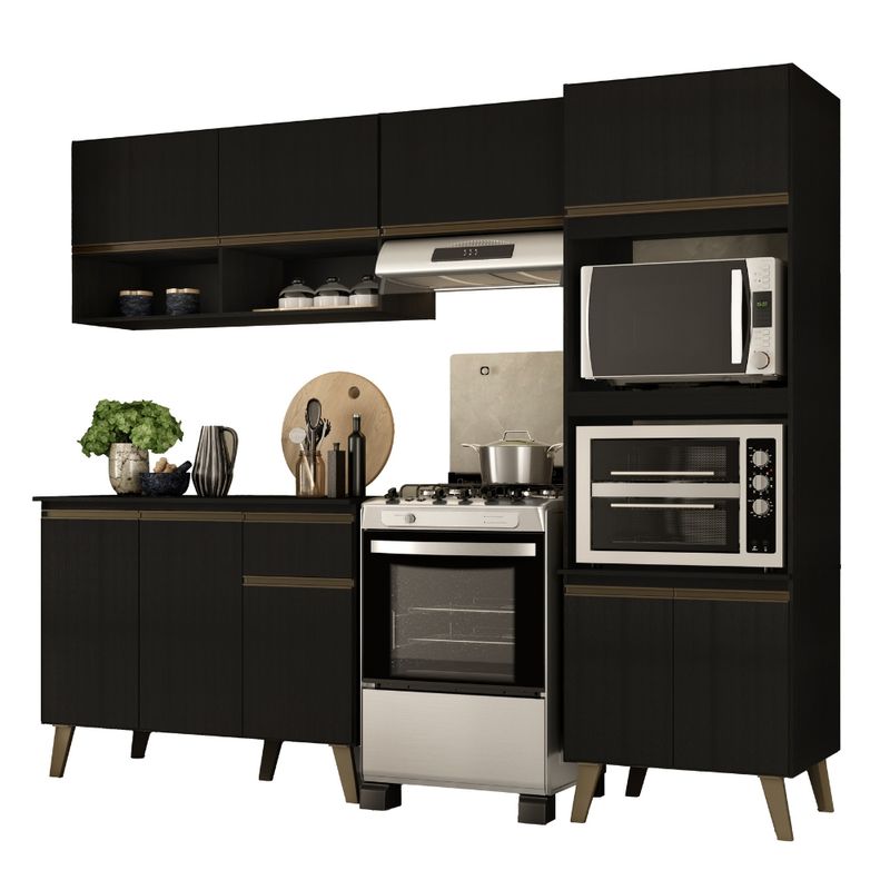 Armario-de-Cozinha-Completa-c-Balcao-Atlanta-Essence-Carraro-Preto-Fosco-01ML